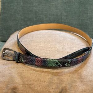 Vintage The Limited Italian Leather Snakeskin Belt – Made in Italy